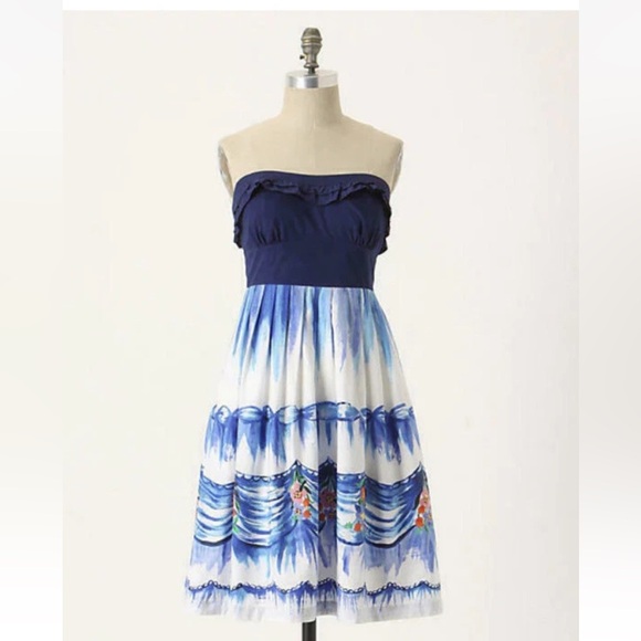 Anthropologie Dresses & Skirts - Anthropologie x Nathalie Lete Paris First Dance Strapless Dress Size 2
